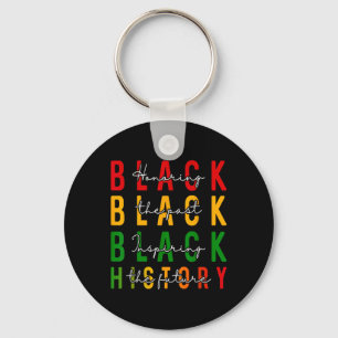 Honouring Past Inspiring Future Men Women Black Hi Key Ring