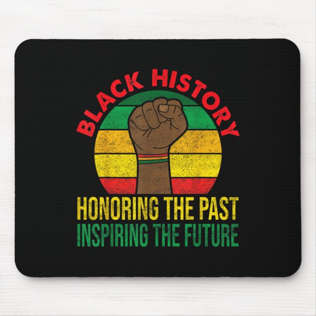 Honouring Past Inspiring Future Men Women Black Hi Mouse Mat (Front)