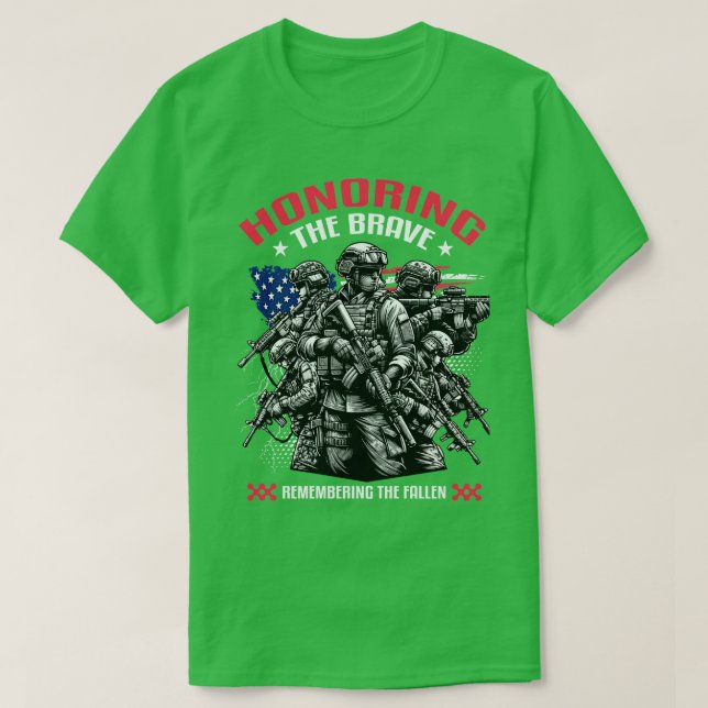 Honouring the Brave Remembering the Fallen T-Shirt (Design Front)