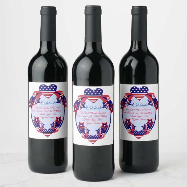 Honouring The Military Wine Label (Bottles)