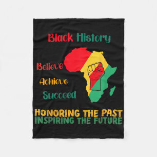 Honouring The Past Inspiring Future Men Women Blac Fleece Blanket