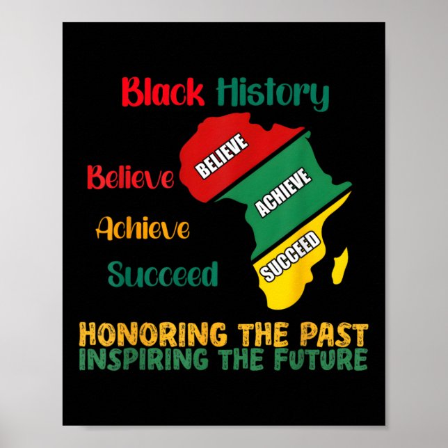 Honouring The Past Inspiring Future Men Women Blac Poster (Front)
