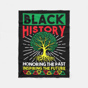 Honouring The Past Inspiring The Future Black Fleece Blanket