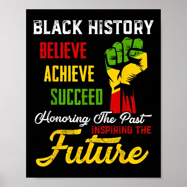 Honouring The Past Inspiring The Future Black Hist Poster (Front)
