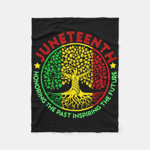 Honouring The Past Inspiring The Future Juneteenth Fleece Blanket