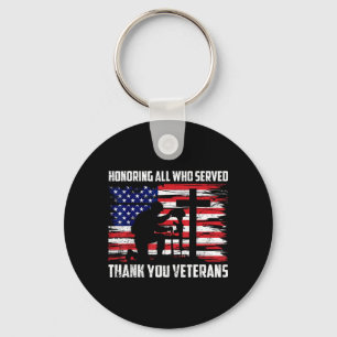 Honouring Who Served Thank Veterans Memorial Day Key Ring