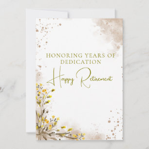 Honouring Years of Dedication Elegant Retirement  Card