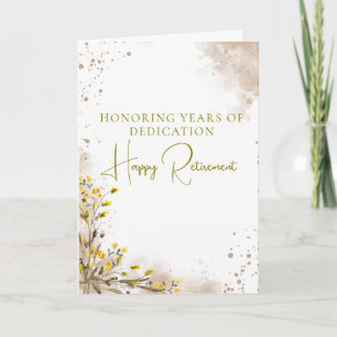 Honouring Years of Dedication Elegant Retirement  Card