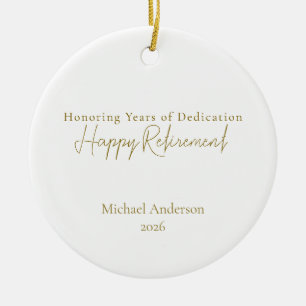 Honouring Years of Dedication Personalised Ceramic Tree Decoration