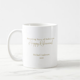 Honouring Years of Dedication Personalised  Coffee Mug