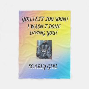 Honouring Your Beloved Pet: Heartfelt Memorial Fleece Blanket