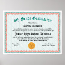 Honours 5th 8th Grade Graduation Homeschool Diplom