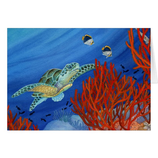 Honu and Black Coral (Front Horizontal)