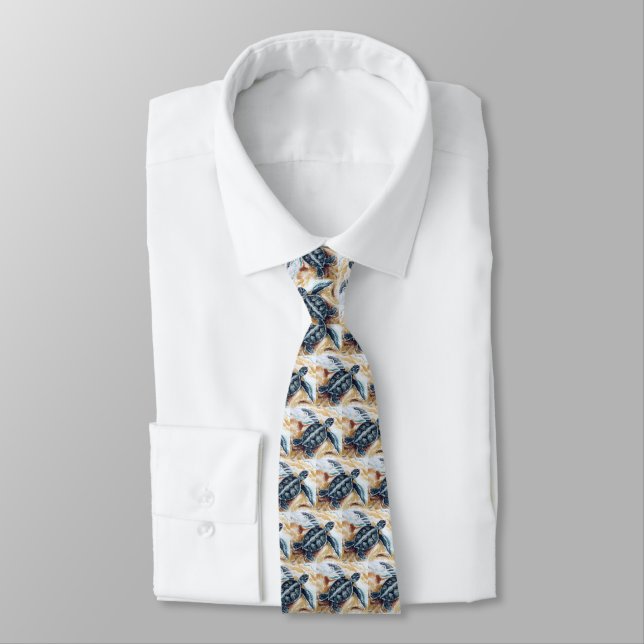 Honu Hatchling (Green Sea Turtle) Tie (Tied)