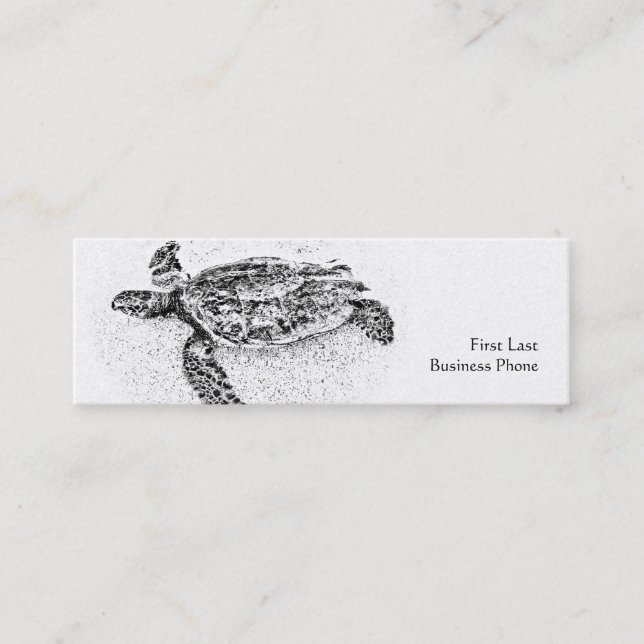 Honu - Hawaiian Sea Turtle Mini Business Card (Front)