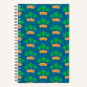 Honu Hawaiian Tribal Green Sea Turtles Notebook