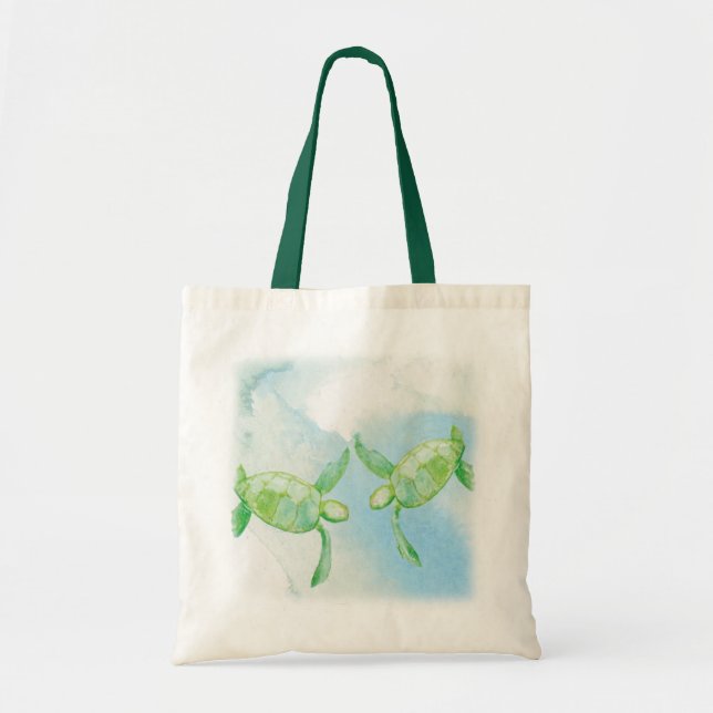Honu Pair Canvas Tote Bag (Front)