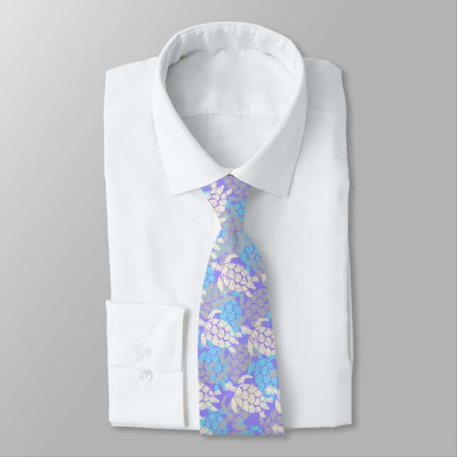 Honu Sea Turtle Hawaiian Aloha - Lavender Tie (Tied)