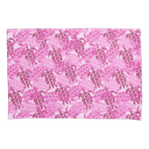 Honu Sea Turtle Hawaiian Aloha Reversible Pink Pillowcase