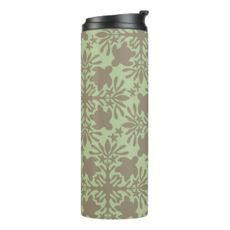 Honu sea turtle hawaiian quilt pattern thermal tumbler