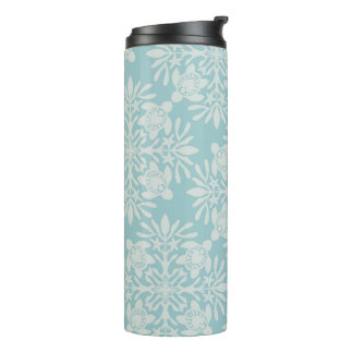 Honu sea turtle hawaiian quilt pattern thermal tumbler