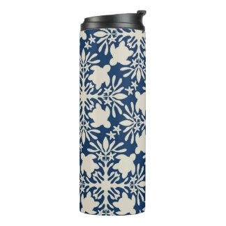 Honu sea turtle hawaiian quilt pattern thermal tumbler