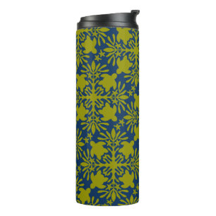 Honu sea turtle hawaiian quilt pattern thermal tumbler