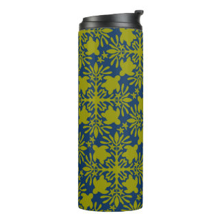 Honu sea turtle hawaiian quilt pattern thermal tumbler