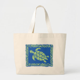Honu Tapa Hawaiian Beach Bag