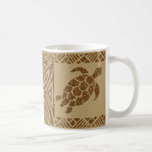 Honu Tapa Hawaiian Primitive Turtle Coffee Mug