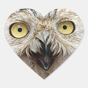 Hoo Are You? Owl Who Are You? Heart Sticker