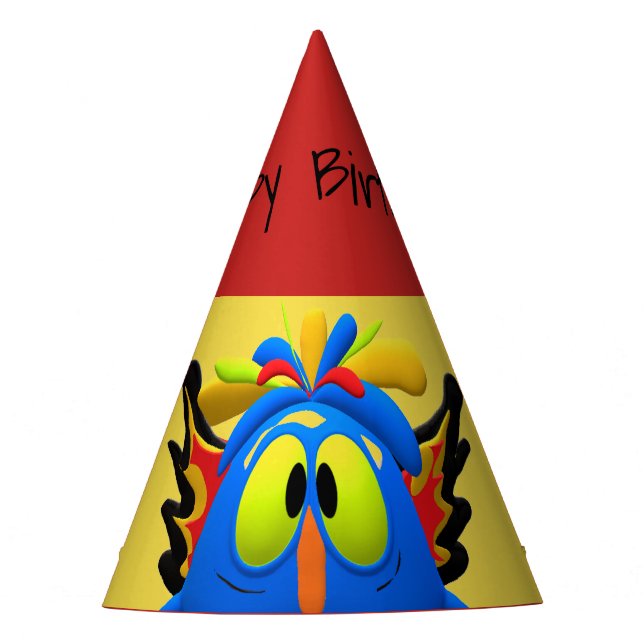 Hoo Owl Bird Monster Character Party Hat (Front)