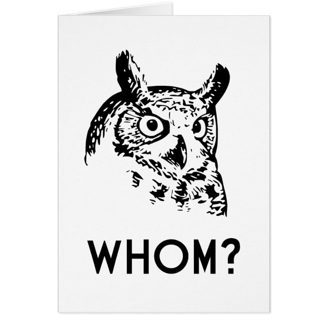 Hoo Who Whom Grammar Owl (Front)