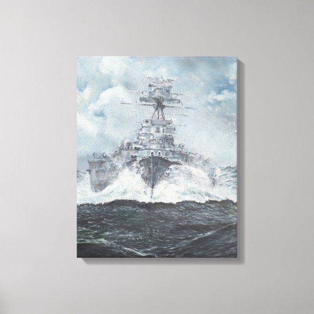 Hood heads for Bismarck 23rdMay 1941. 2014 Canvas Print (Front)
