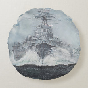 Hood heads for Bismarck 23rdMay 1941. 2014 Round Cushion