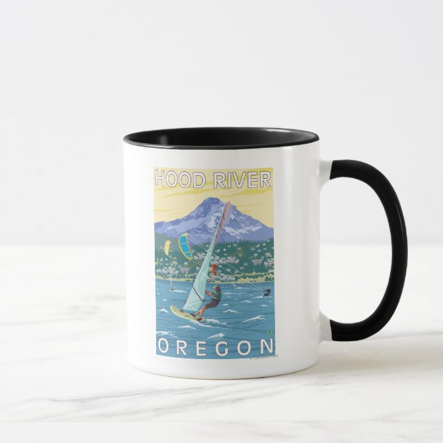 Hood River, ORWind Surfers & Kite Boarders Mug (Right)