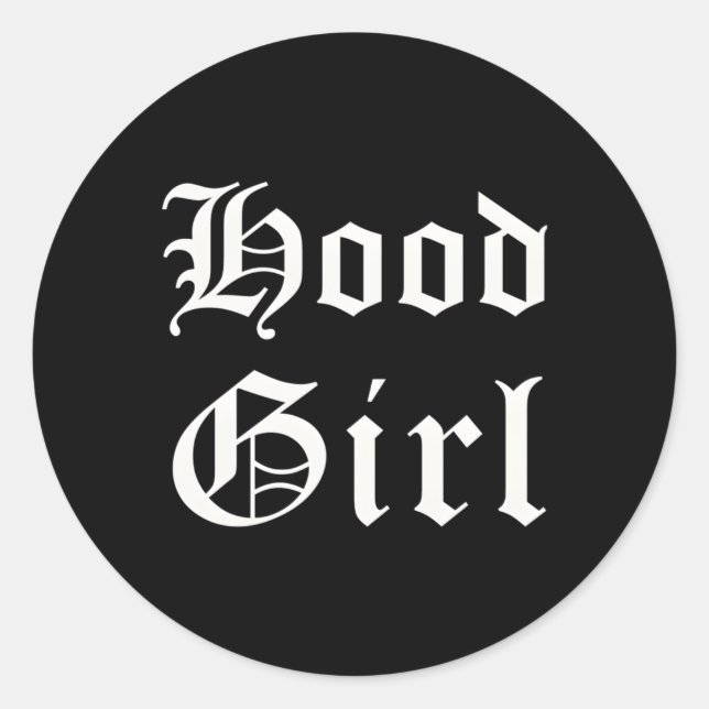 Hood Trap Gangsta Ghetto Classic Round Sticker (Front)