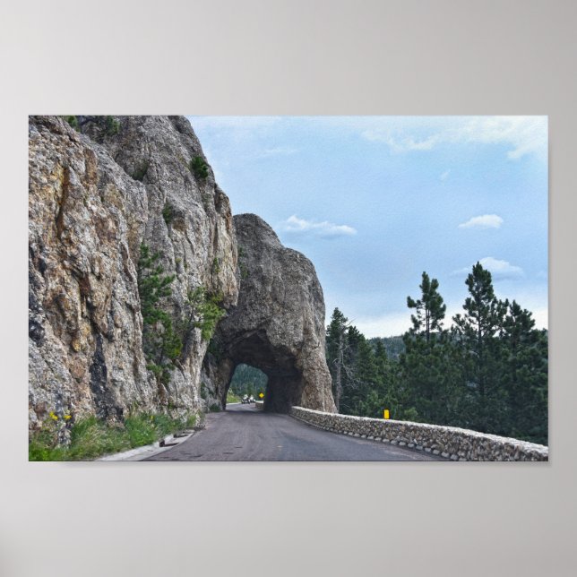 Hood Tunnel, Needles Highway, South Dakota Poster (Front)