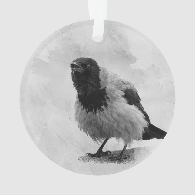 Hooded Crow Ornament (Back)