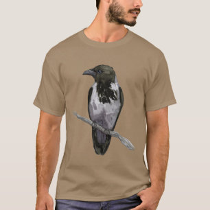 Hooded crow watercolor T-Shirt