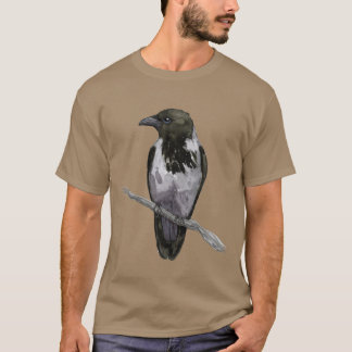 Hooded crow watercolor T-Shirt