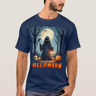 Hooded Figure Holding Lantern T-Shirt
