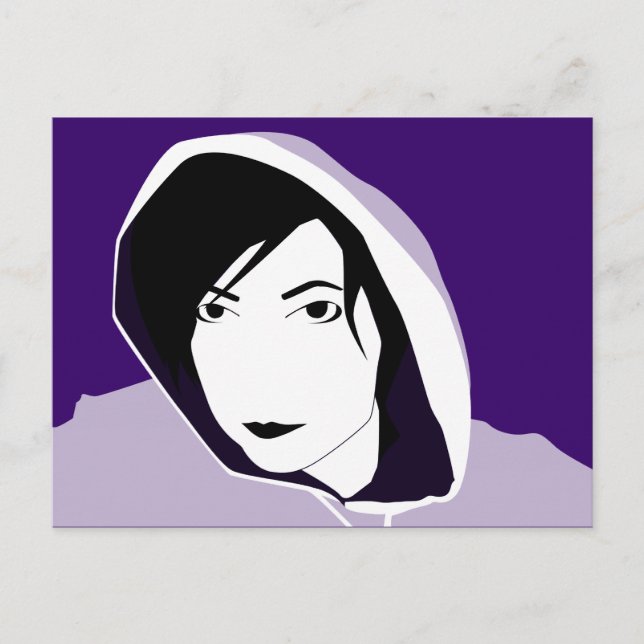 hooded stare postcard (Front)