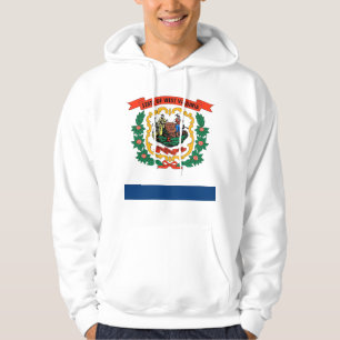 Hooded Sweatshirt with american flag