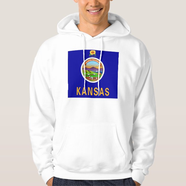 Hooded Sweatshirt with american flag (Front)