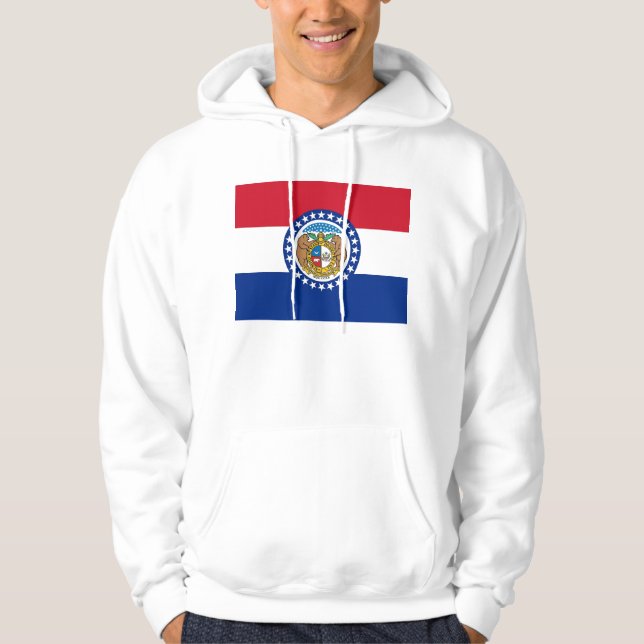 Hooded Sweatshirt with american flag (Front)