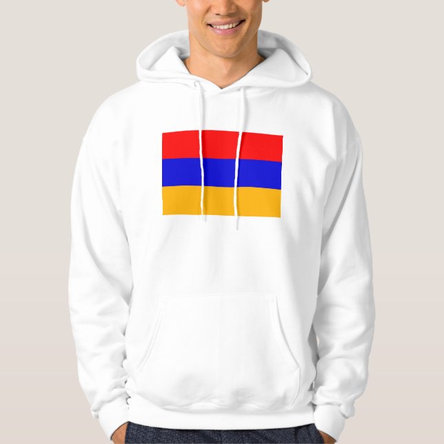 Hooded Sweatshirt with Flag of Armenia (Front)