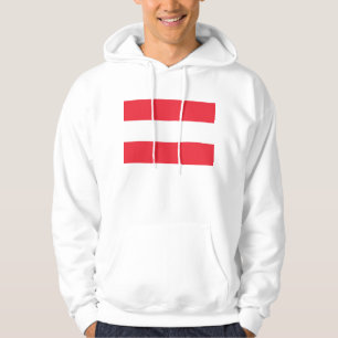 Hooded Sweatshirt with Flag of Austria