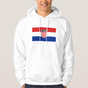 Hooded Sweatshirt with Flag of Croatia