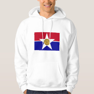 Hooded Sweatshirt with Flag of Dallas, USA
